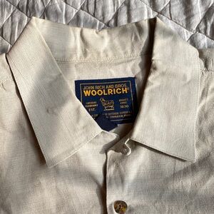 Woolrich Cream Casual Button Down Shirt